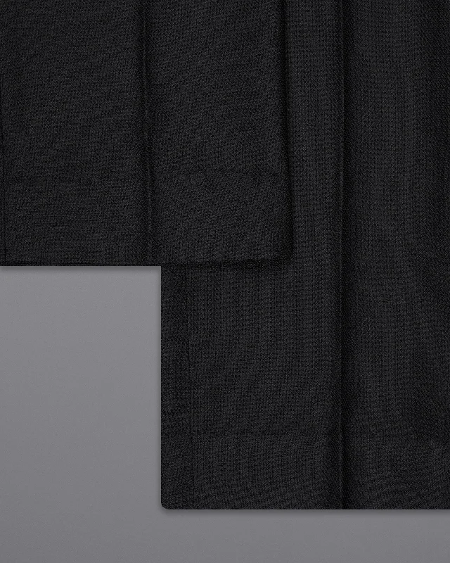 Jade Black Diamond textured Double Breasted Wool Rich Suit