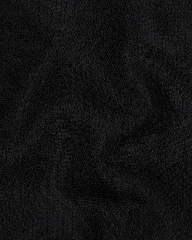 Jade Black Diamond textured Double Breasted Wool Rich Suit