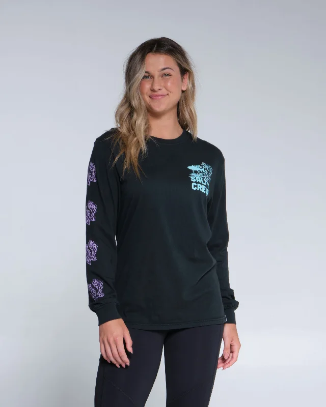 Kelp Forest Boyfriend L/S Tee - Faded Black