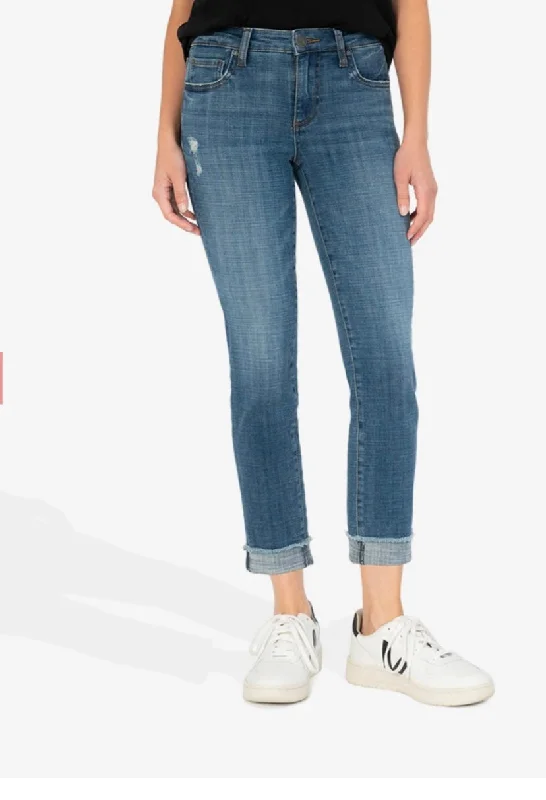 KUT Amy Crop Straight Leg Denim