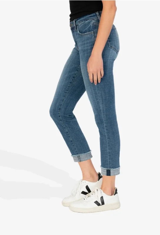 KUT Amy Crop Straight Leg Denim