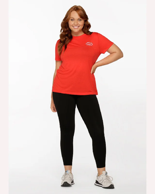 Lorna Jane Lotus T Shirt - Hot Tomato