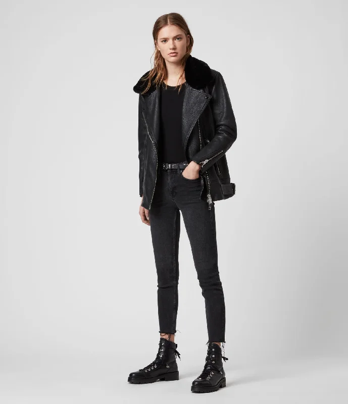 MAIZIE 2-IN-1 LEATHER BIKER JACKET