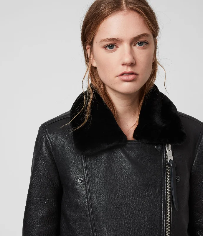 MAIZIE 2-IN-1 LEATHER BIKER JACKET