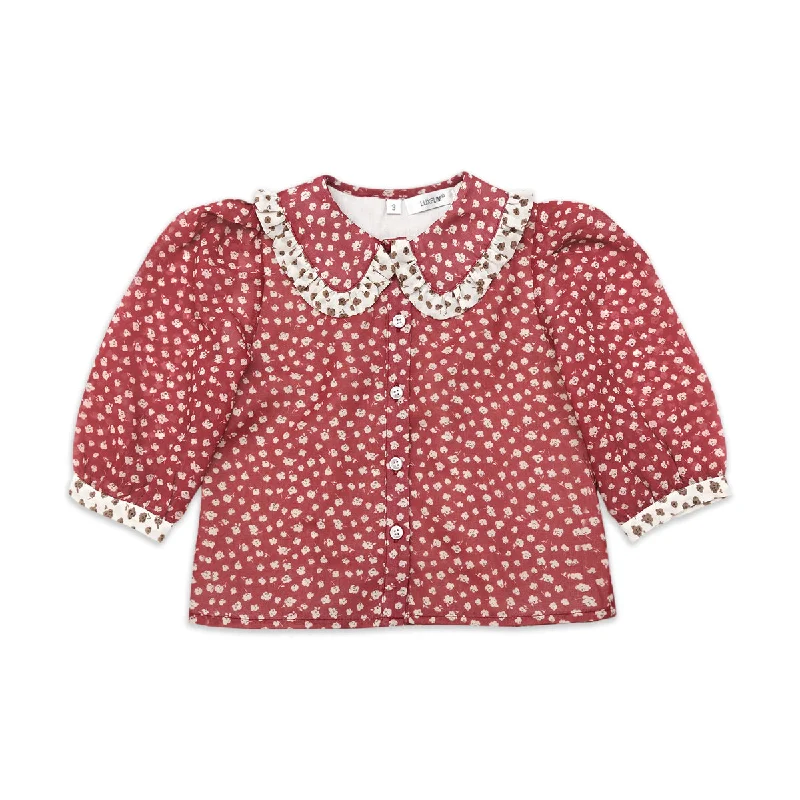 Mia Ruffle-collar Blouse