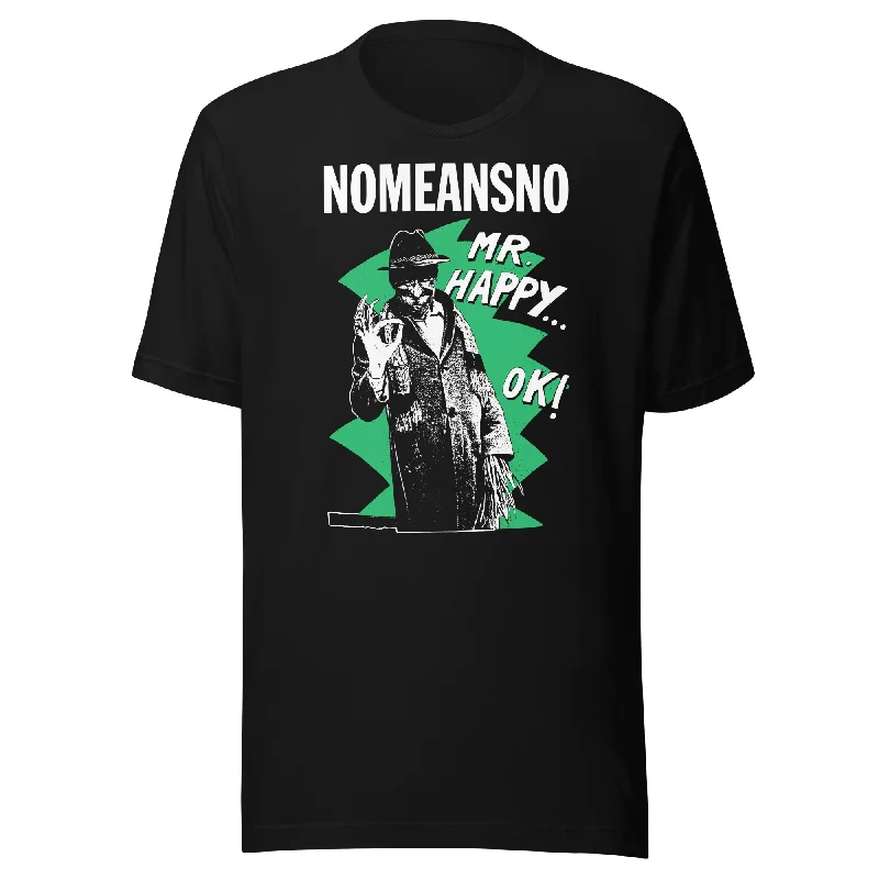 Nomeansno ""Mr Happy"" Black Unisex T-shirt