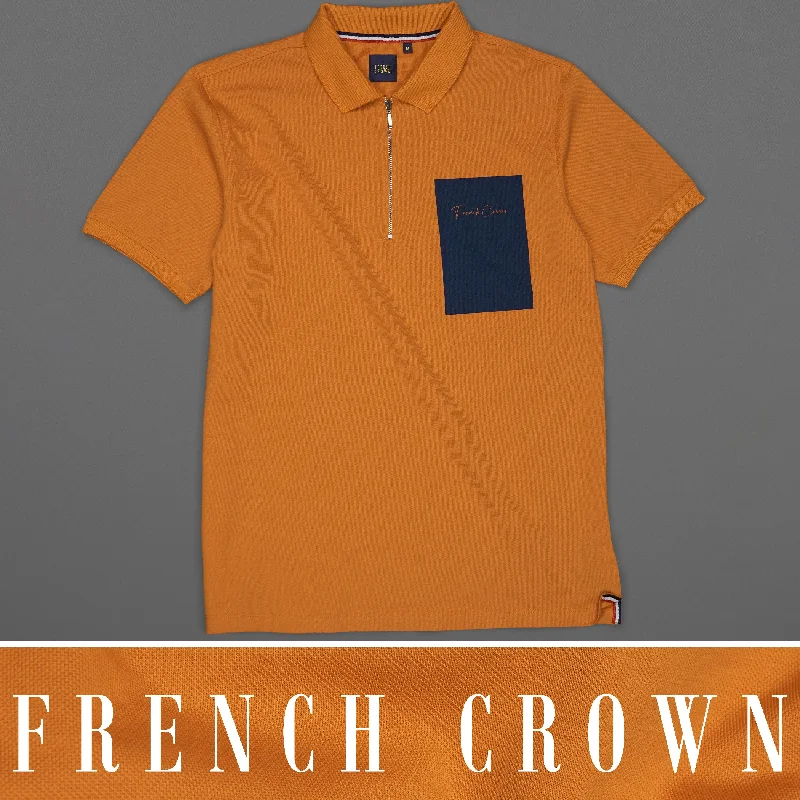 Orche Orange Organic Cotton Mercerised Pique Polo