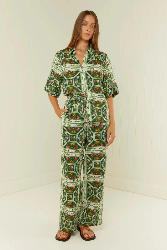 Palm Noosa Mirage Shirt Flora Tile