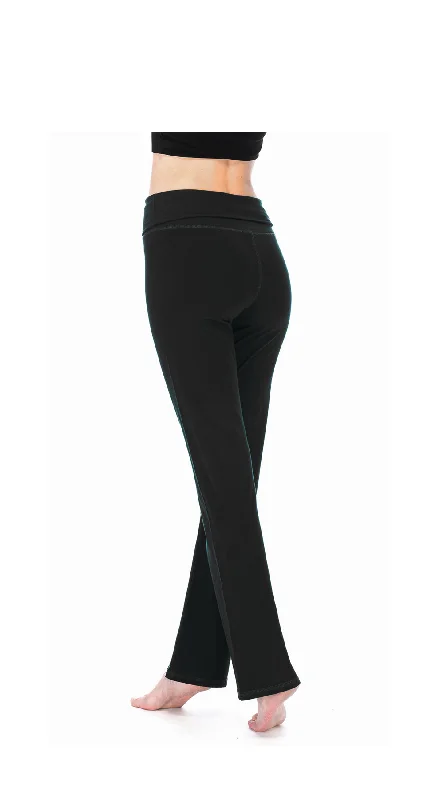 Roll Top Pants - black - organic cotton