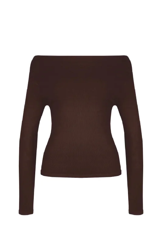 Ruby - Emma Longsleeve Knit, Chocolate