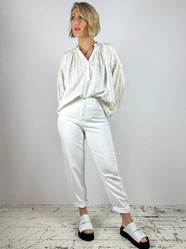 'Safi' Striped Linen Smock Shirt 2 Colours