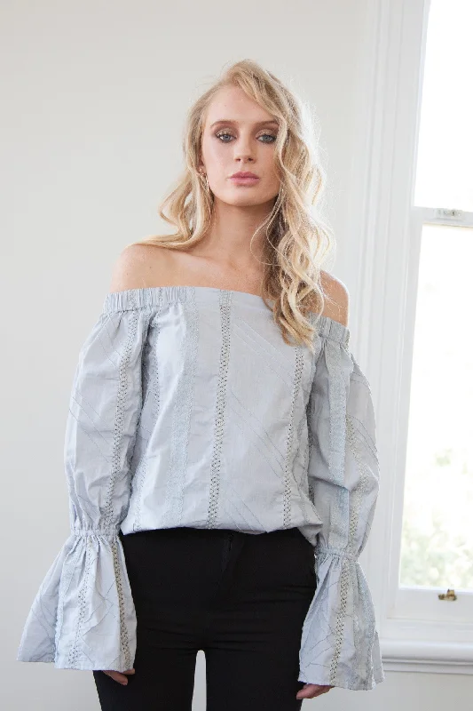 Sera Off Shoulder Texture Top