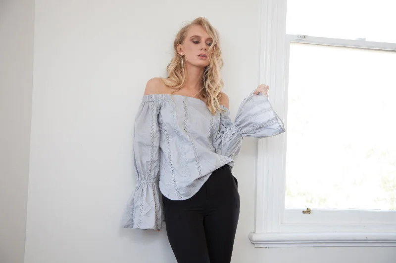 Sera Off Shoulder Texture Top