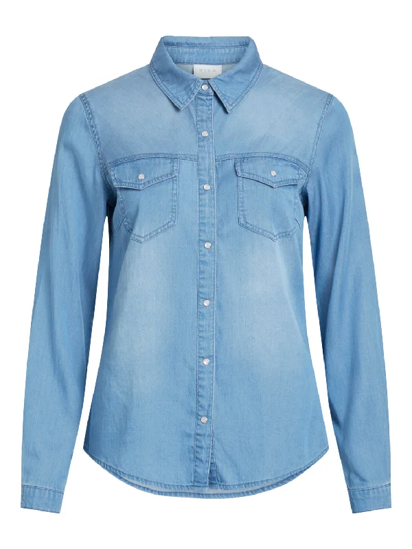 VIBISTA Shirts - medium blue denim