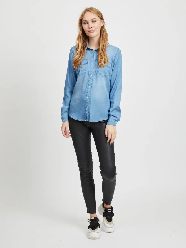 VIBISTA Shirts - medium blue denim