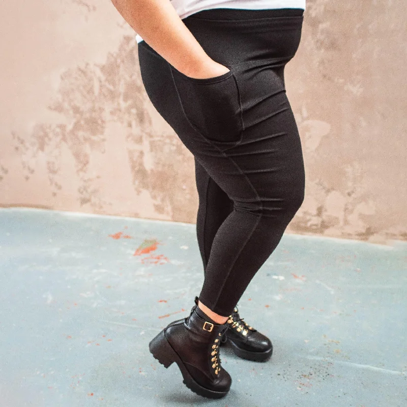 Squat-sichere - 7/8 Leggings - Schwarz