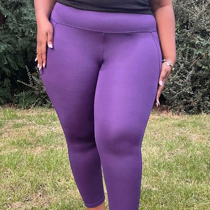 Squat-sichere - 7/8 Leggings - Suffragette Purple