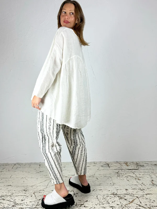 'Uri' Loose Fitting Linen Top