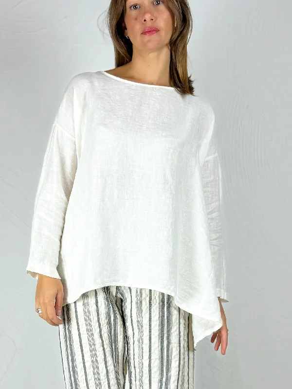 'Uri' Loose Fitting Linen Top