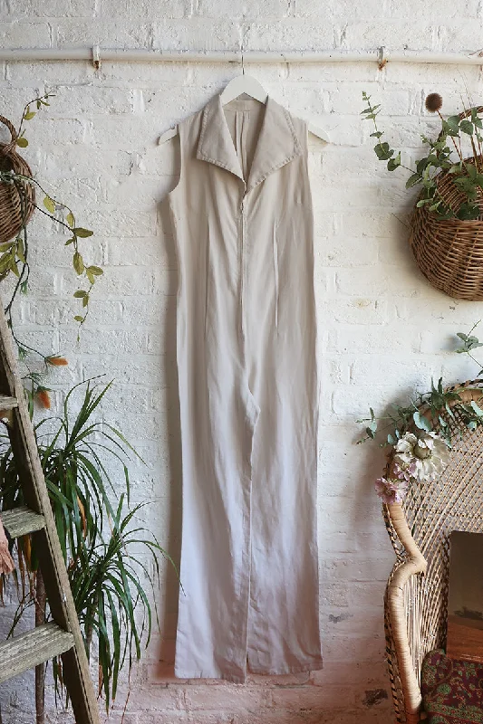 SALE | Vintage Jumpsuit - Honey, Honey Beige - Size S