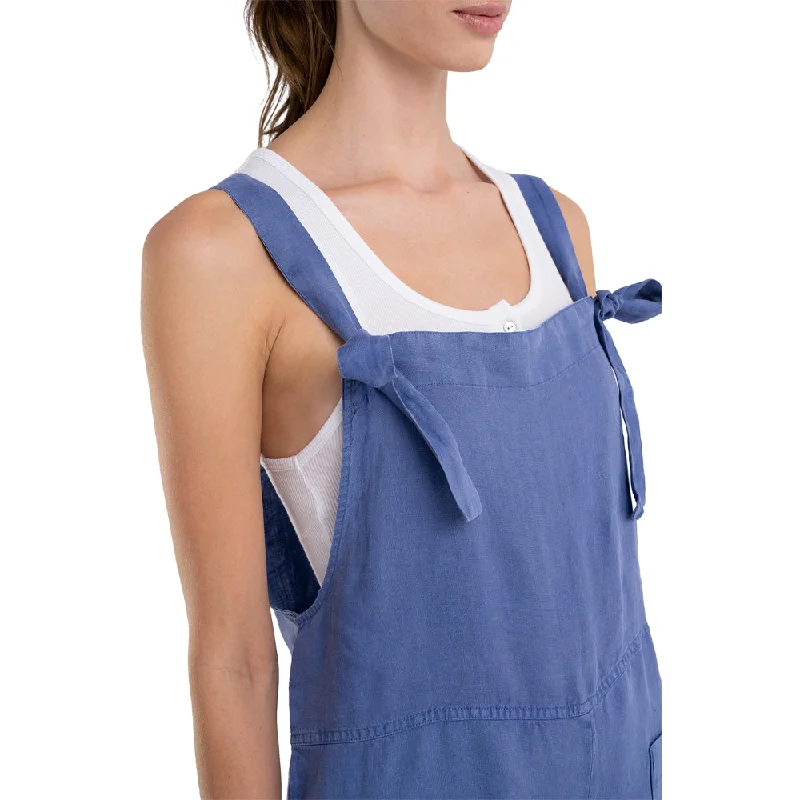 Relaxed Fit Linen Overalls