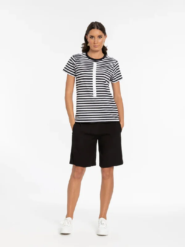 X.Lab Daze Tee - Black / White Stripes