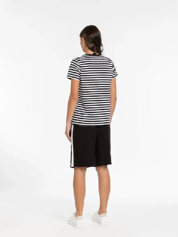 X.Lab Daze Tee - Black / White Stripes