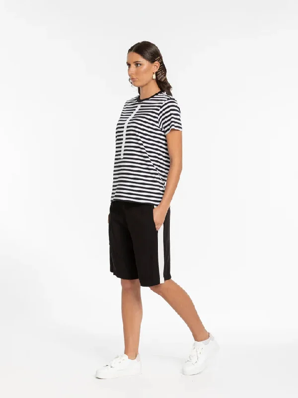 X.Lab Daze Tee - Black / White Stripes