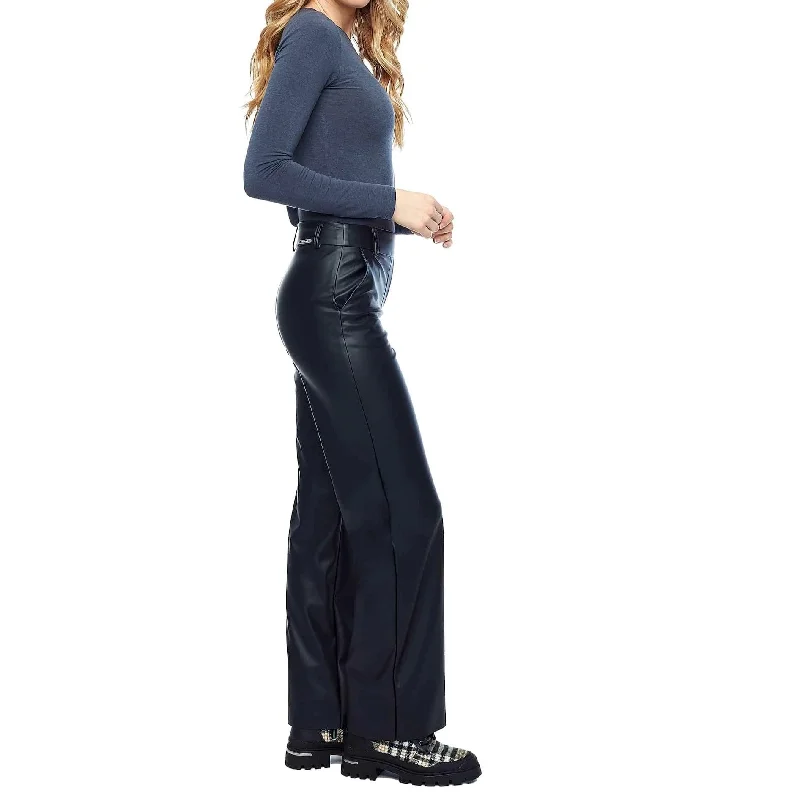 Yaelle Pleather Straight Leg Trouser