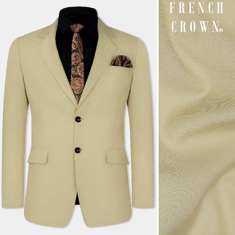 Yuma Cream Wool Rich Single Breasted Blazer