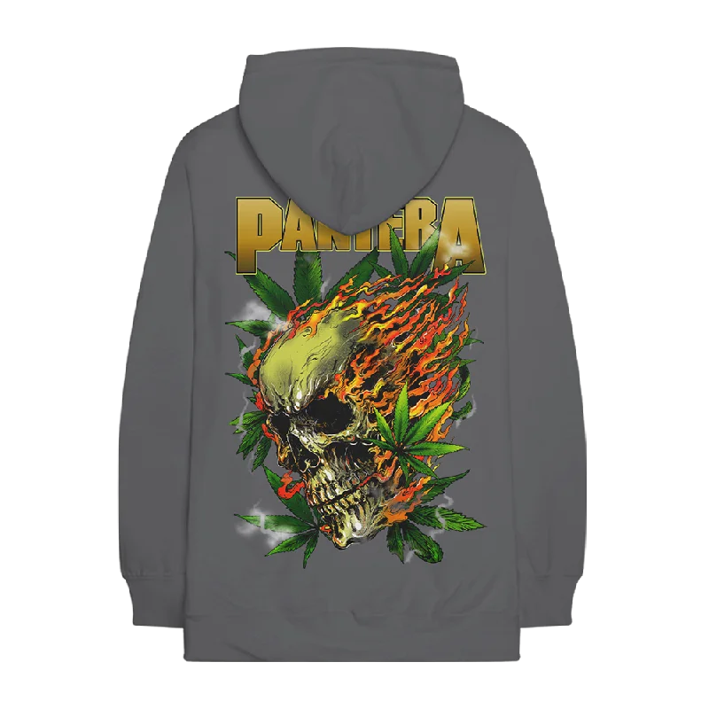 Cannabis Skull Charcoal Hoodie