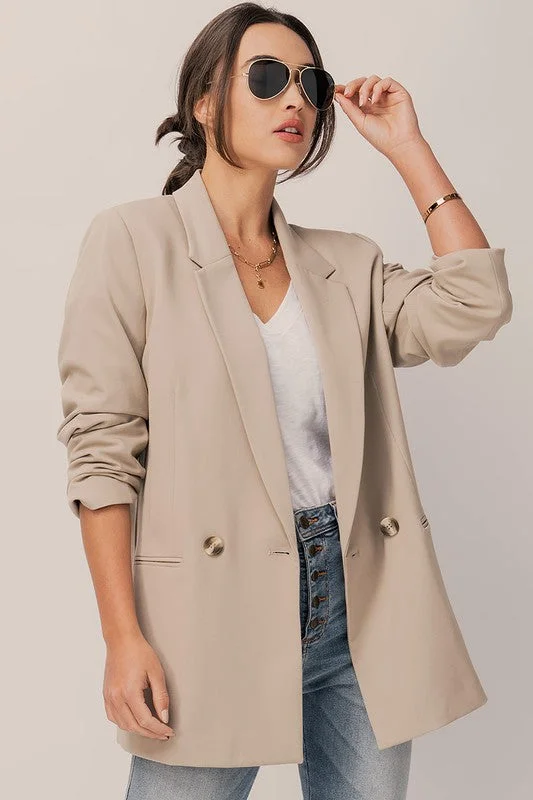 Single Button Long Line Blazer