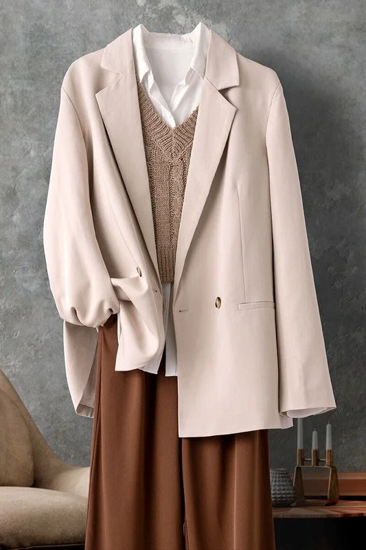 Single Button Long Line Blazer