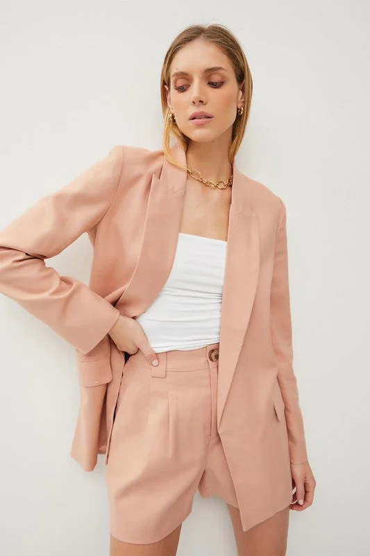 Classic Solid Oversized Blazer