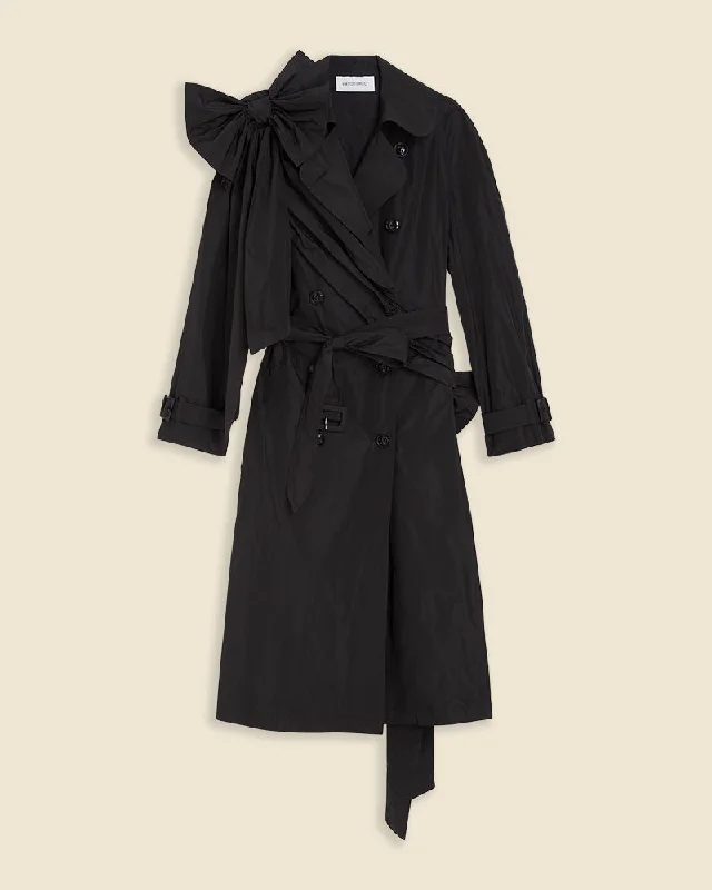 DRAPE BOW TRENCHCOAT