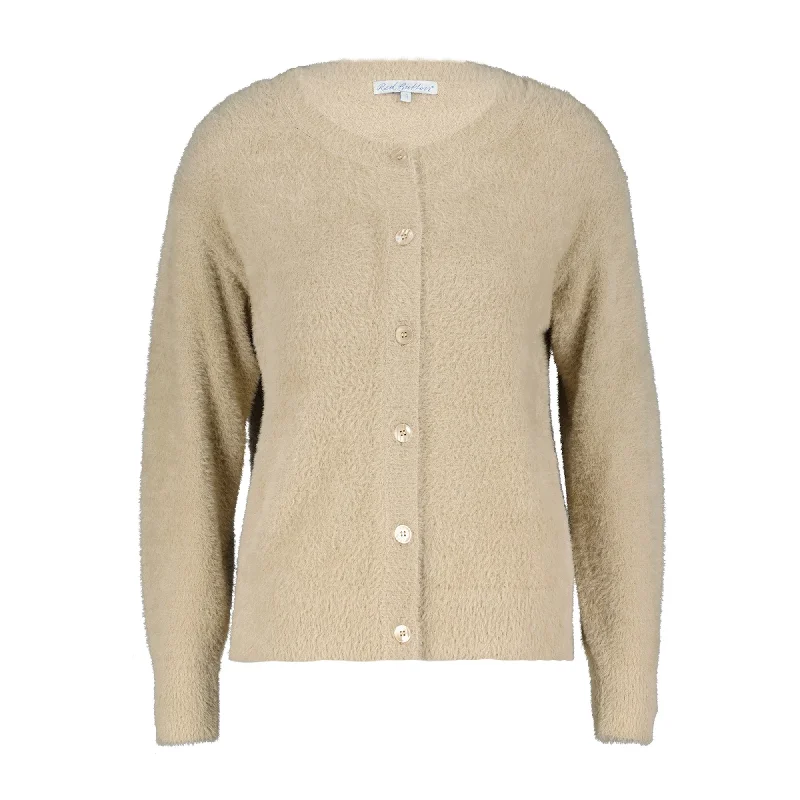 Fluffy Cardigan in Beige