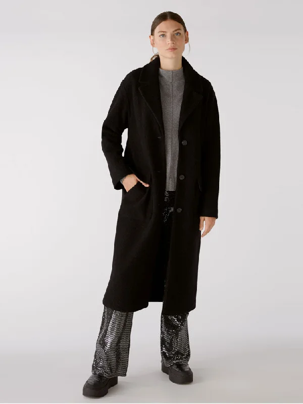 Oui Wool Coat Black