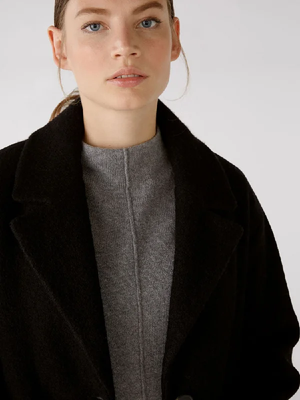 Oui Wool Coat Black