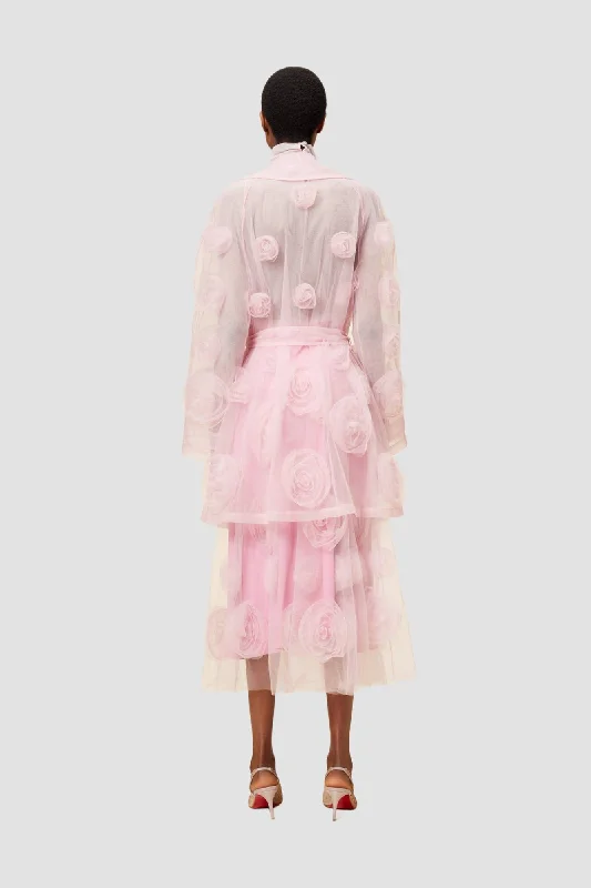 ROSE APPLIQUE TRENCH COAT