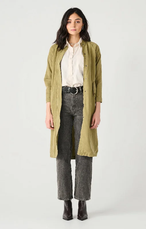 Washed Olive Long Bomber- Dex